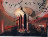 From the Bat Opera series 2007 Oil on canvas paper 19 x 24 cm, Courtesy Sadie Coles HQ, London